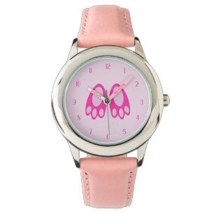 Söta rosa kaninbabys fötter påsk armbandsur