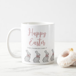 Söta Rosa Kaniner Glad Påsk Kaffemugg