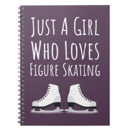 Söta Rosa Konståkningspresenter För Flickor För Ba Anteckningsbok