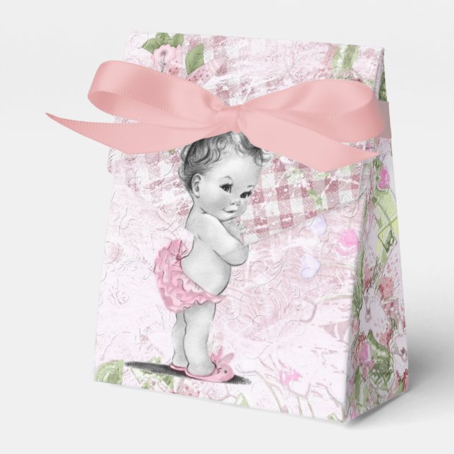Söta rosa och gröna presentlådor för babykalas (Framsidan Sidan)
