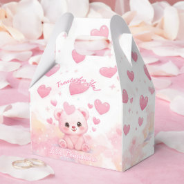Söta Rosa Pastellfärgade Babybjörnar Födelsedag Presentaskar