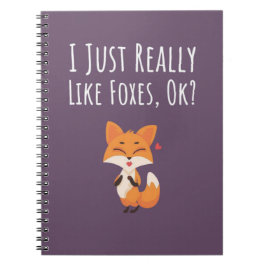 Söta Rosa Rävar Presentidéer För Henne För Barn Ba Anteckningsbok