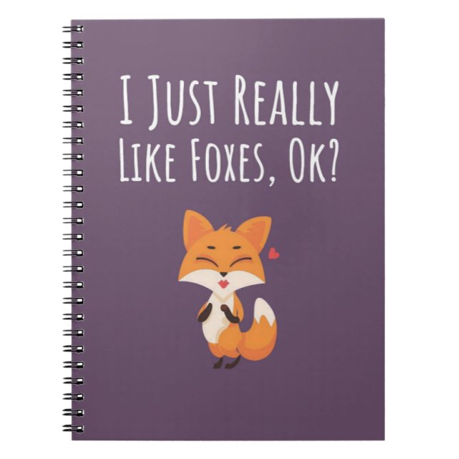 Söta Rosa Rävar Presentidéer För Henne För Barn Ba Anteckningsbok (Framsidan)