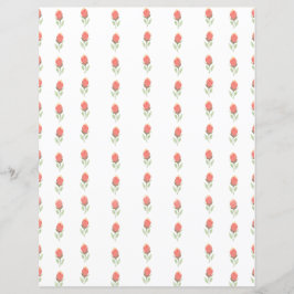 Söta Rosa Rosenknoppar Skrapbok Pappra Lakan