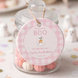 Söta rosa spök Halloween födelsedagspresent taggar Gåvor Etiketter