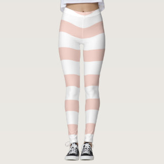 Söta rosa vågor nahtlös mönster|Retro rosa design Leggings