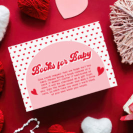 Söta rosa valentinsdag-babybok för bebisar tilläggskort