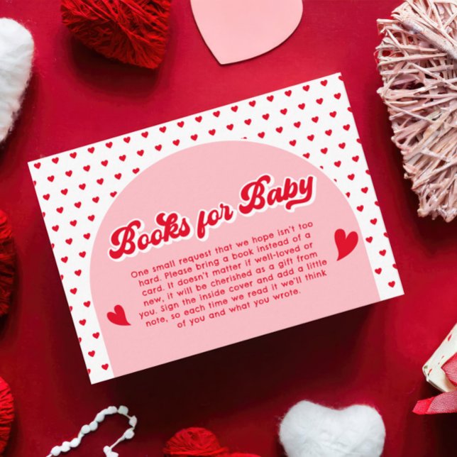 Söta rosa valentinsdag-babybok för bebisar tilläggskort (Skapare uppladdad)
