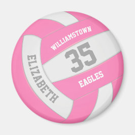 Söta rosa, vita volleyball-teamet namn-flickor magnet