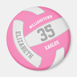 Söta rosa, vita volleyball-teamet namn-flickor magnet