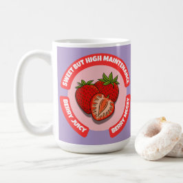 Söta Saftiga Jordgubbar Sommarfrukt Kaffemugg