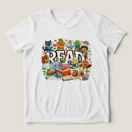 Söta saga djur karaktärer LÄS barn T Shirt