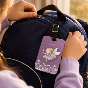 Söta Sagoprinsessor Lila Flicka Bagagebricka