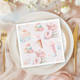 Söta sassi 6 Pastellgodis födelsedag Pappersservett