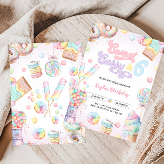 Söta Sassy och SEX Pastel Ice Cream and Cake Inbjudningar