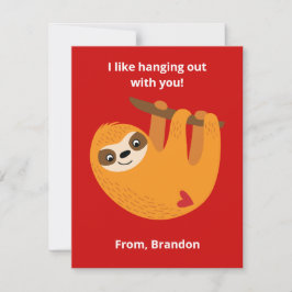 Söta Sengångare Barn Valentines Dag Klassrum Anteckningskort