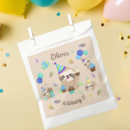 Söta Sengångare Födelsedagsfest Blå Ballong