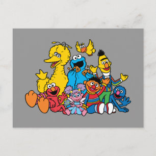 Söta Sesame Street Vänner Vykort