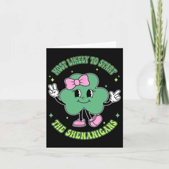 Söta Shamrock-flickor som troligen startar Shena Kort (Framsida)