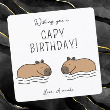Söta simmande capybaror Capy födelsedag