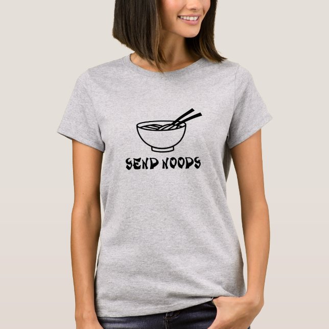 Söta, skicka noods roliga tröjor-livsot t shirt (Framsida)