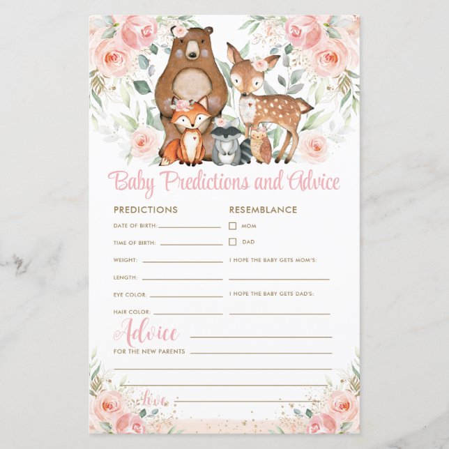Söta Skogsdjur Baby Förutsägelser & Råd (Framsida)
