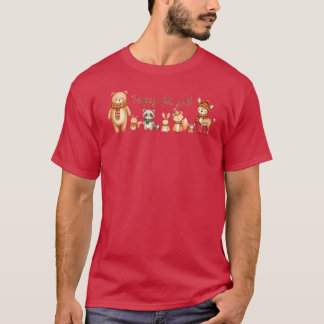 söta skogsdjur glad höst alla vänner t shirt