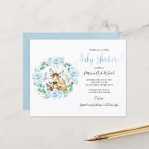 Söta skogsdjur Grönska Budget Baby Shower