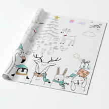 SÖTA SKOGSDJUR JUL Omslags Papper