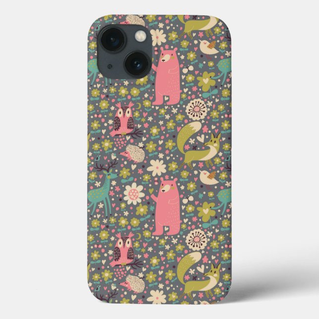 Söta skogsdjur mönster (Baksida)
