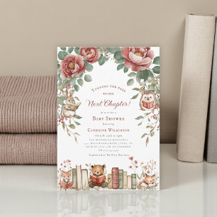 Söta skogsdjur Nästa kapitel Baby Shower Inbjudningar