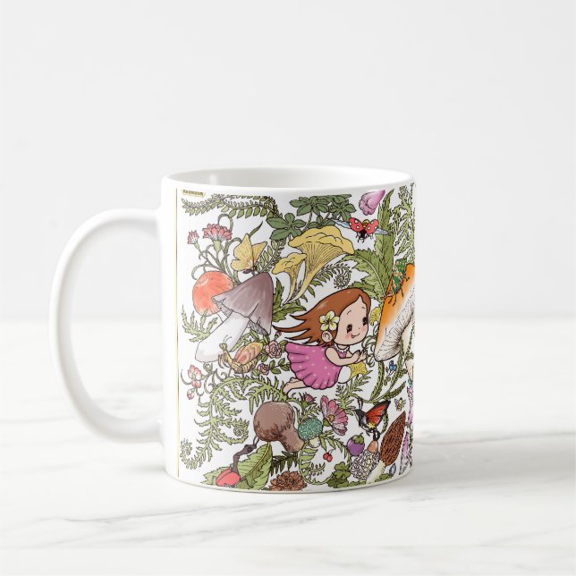 Söta Skogstjejer och Svamp Kaffe Mugg (Vänster)