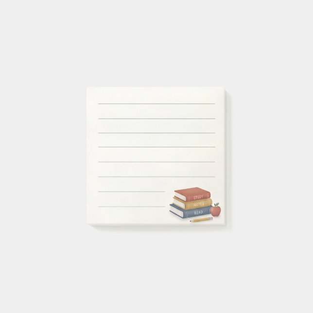 Söta skolböcker klisterlappar  post-it block (Framsida)