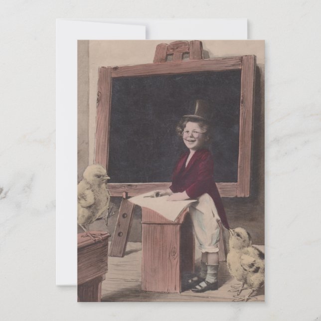 Söta skollärarutbildningar i antika skolor inbjudningar (Framsida)