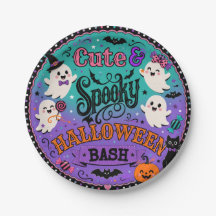 Söta skrämmande Halloween-spöken och pumpafest