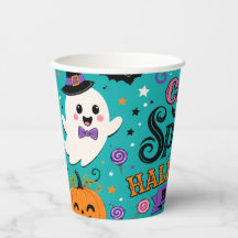 Söta skrämmande halloween-spöken och pumpafest