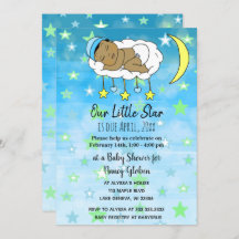 Söta små etniska Baby blue stjärnor och måne-pojka