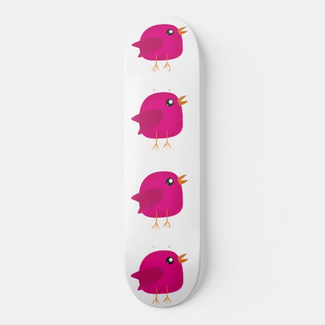 Söta små fåglar    mini skateboard bräda 18,5 cm (Framsida)