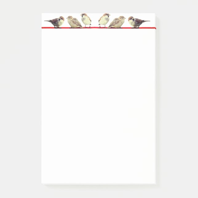 Söta små fåglar post-it block (Framsida)