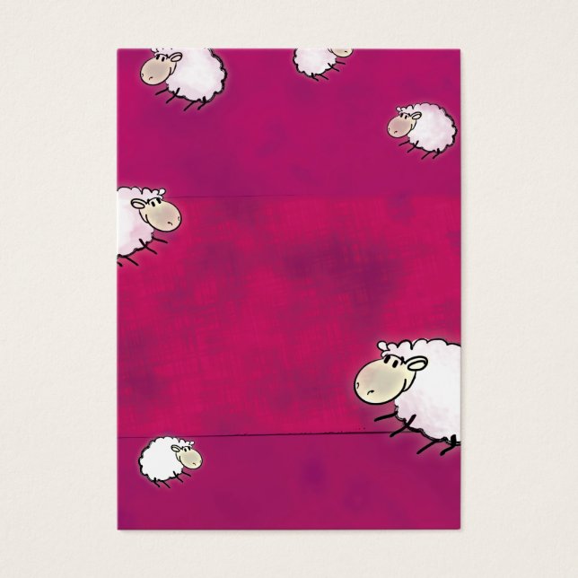 söta små får visitkort (Framsidan)