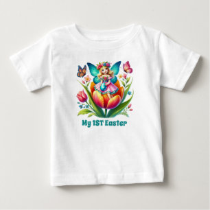 Söta små flickor änglar första påsken t shirt