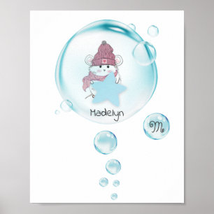 Söta små hamstrar tvål bubblor poster