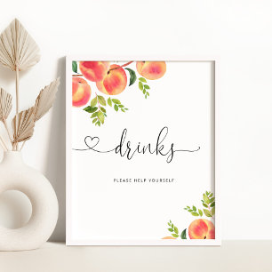 Söta små persikor Drinks hjälper dig att Poster di