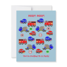 Söta små pojkars biltema baby shower - födelsedag