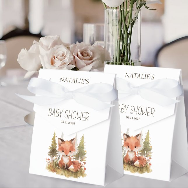 Söta små räv baby shower gästpresentlådor presentaskar (Skapare uppladdad)