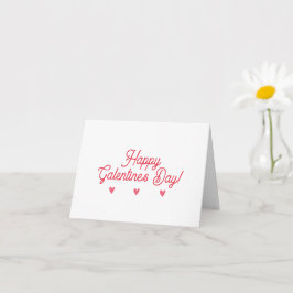 Söta Små Röda Hjärtan - Glad Galentine's Day Kort