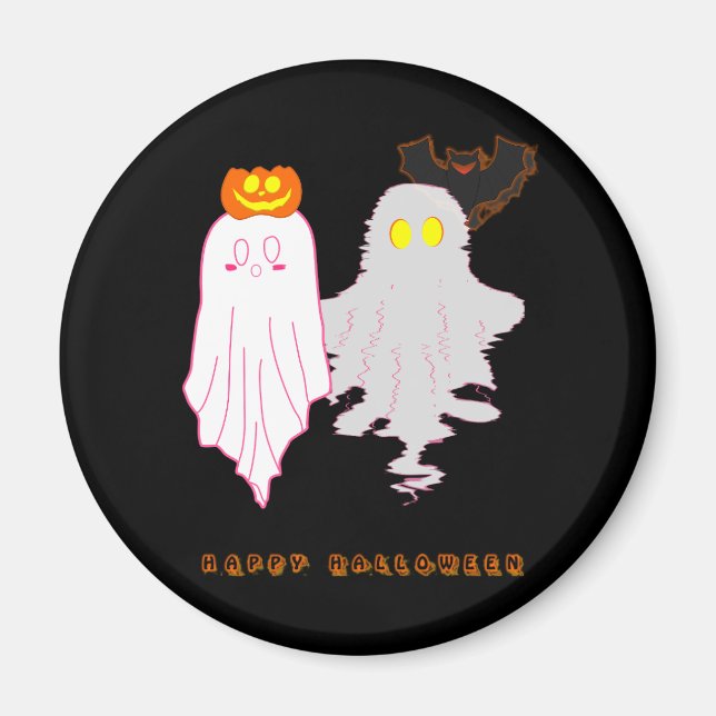 Söta små spöken Halloween-magnet Magnet (Framsidan)