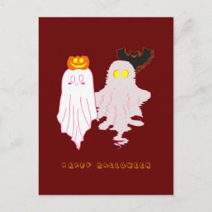 Söta små spöken Halloween semester vykort