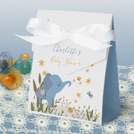 Söta smådjurbarn Blommig babyfest Presentaskar
