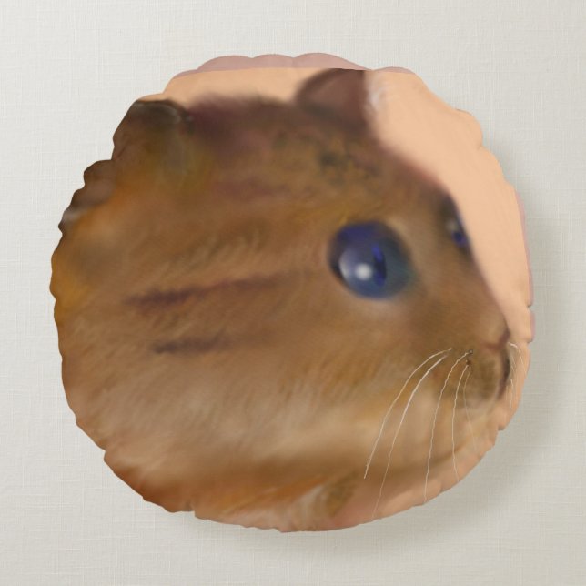Söta,smarta katter rund kudde (Framsidan)
